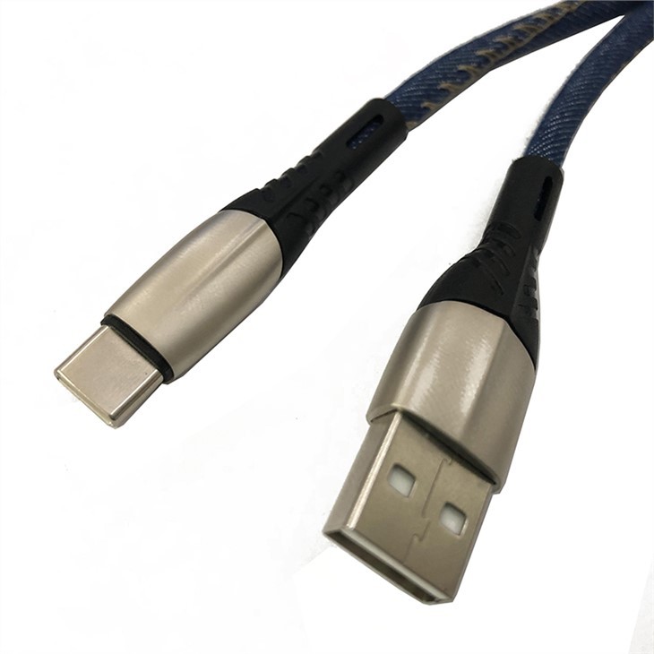 Usb Type C Cable With Blue Color