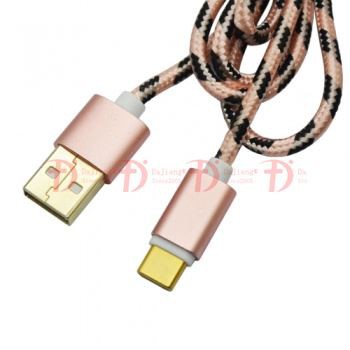 Nylon Wire Metallic Shell Date Charging Cable