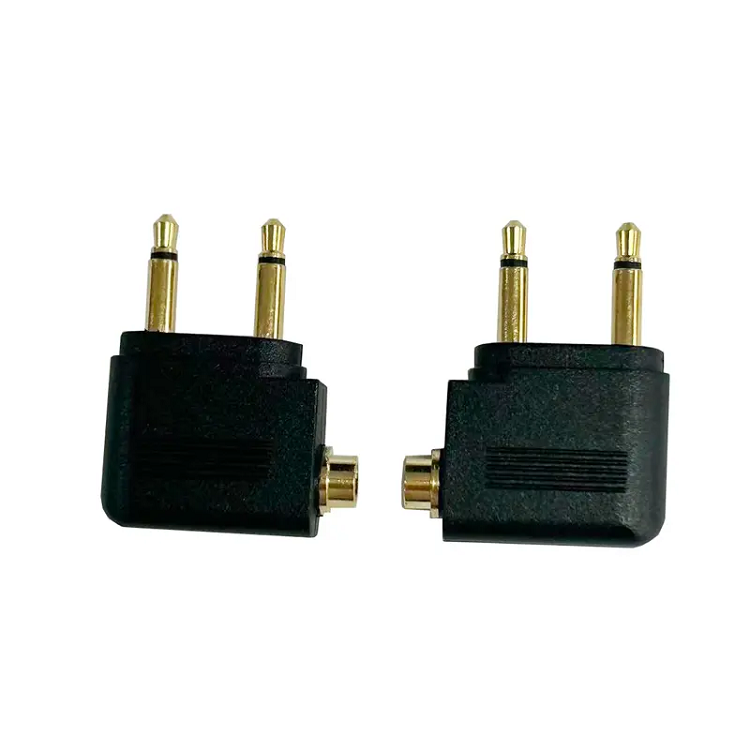 Custom Dual 3.5 Revolution Female Phone Aircraft Adapter 3.5 One Minute Two Audio Converter Head Aviation Adapter.png